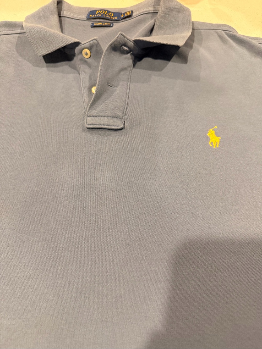 Polo by Ralph Lauren Light Blue Polo with Yellow Pony